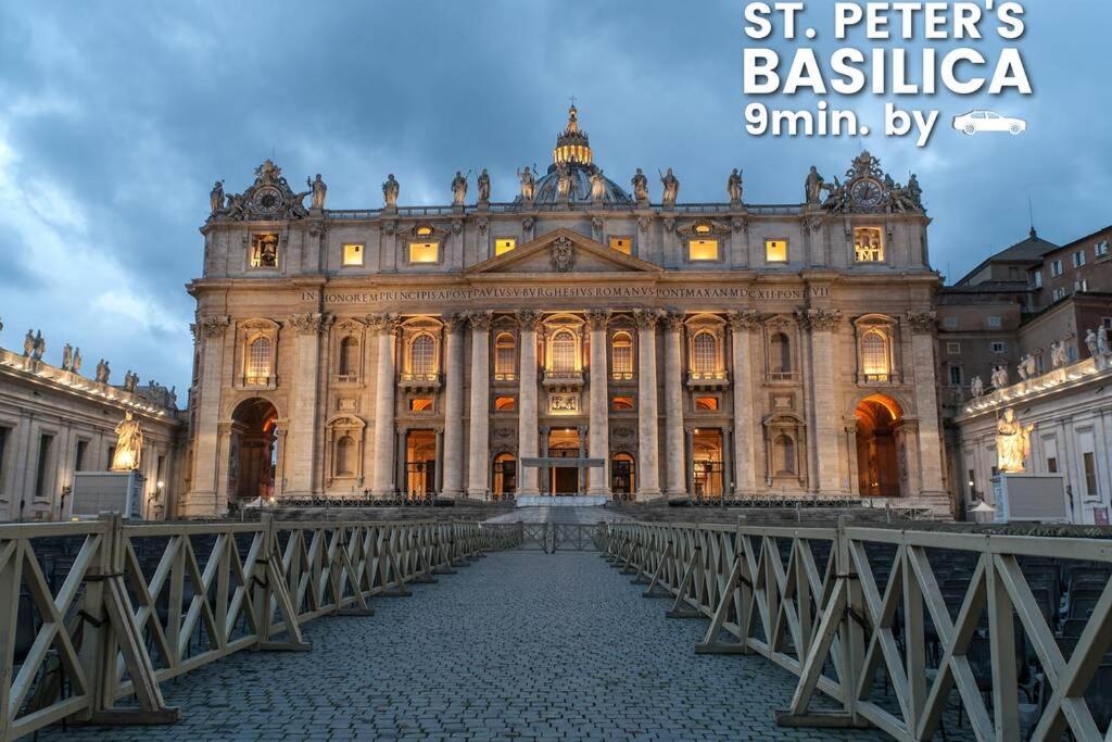 Apartmán Casa Aurora - Terrazza Con Vista San Pietro Řím Exteriér fotografie